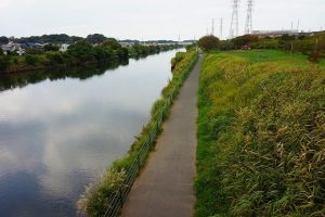 花見川区民の憩いの場、花見川の画像