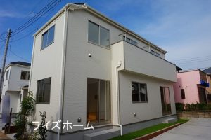 稲毛区長沼町新築住宅ハートフルタウン３期F号棟の外観